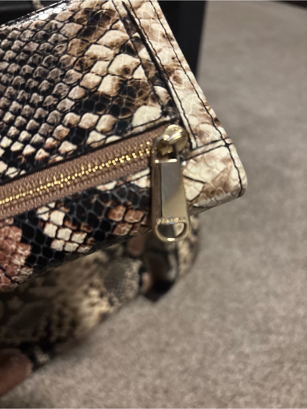 Brahmin Snake-Embossed Satchel and Wallet in Brown and Black - Picture 16 of 16